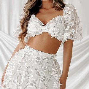 Two piece white set